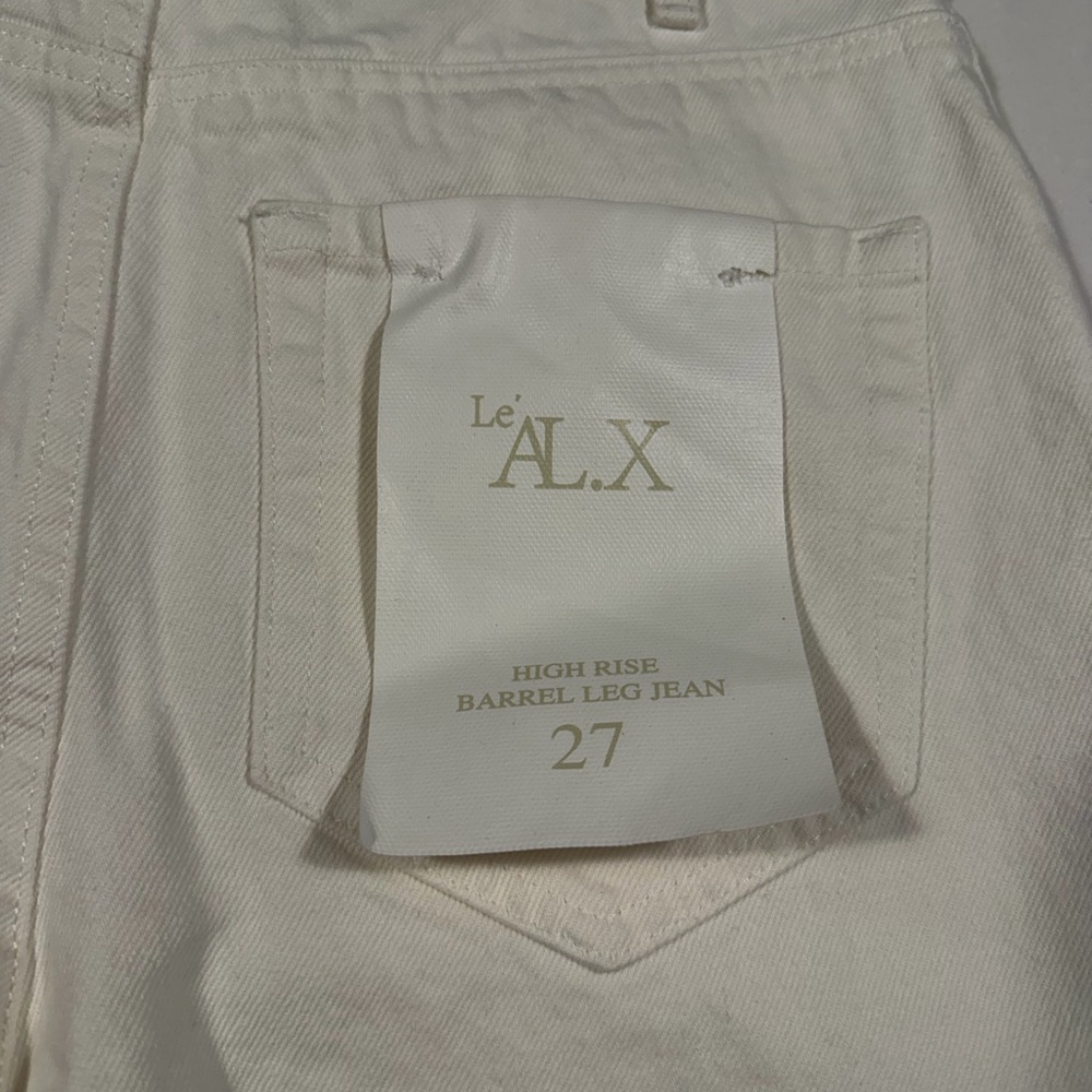 High Rise Cream Jeans - Picture 7 of 9
